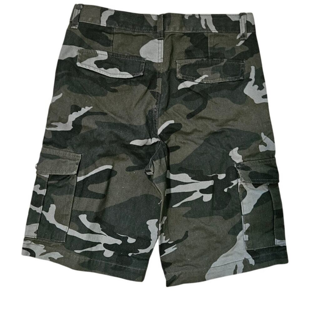 NWT Old Navy Boys Size 12 Husky Cargo Shorts Woodland Camo Adjustable Waist New
